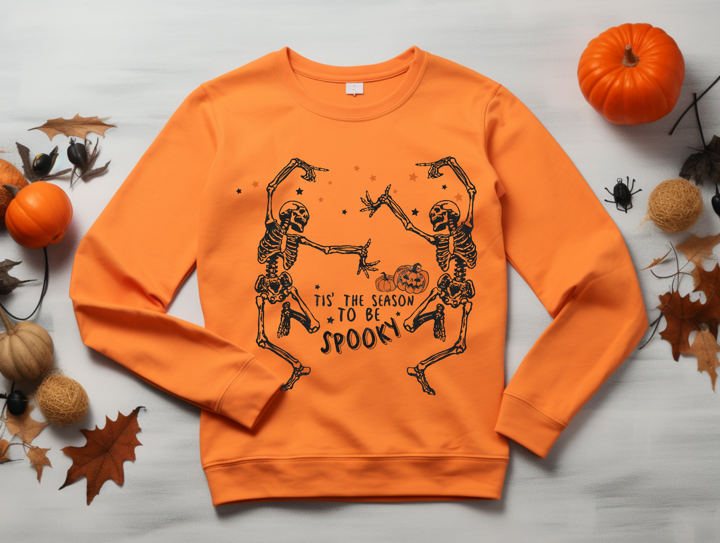 Tis' the season to be spooky Crew Neck Sweaters