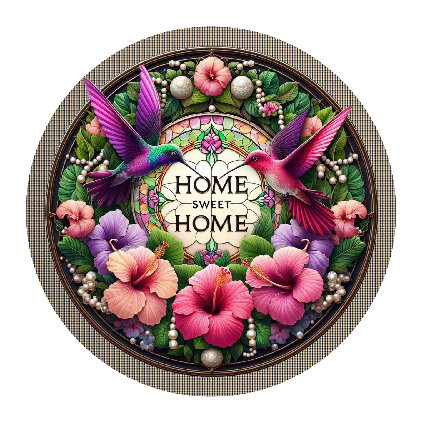 Home Sweet Home (Hummingbird) Door Sign