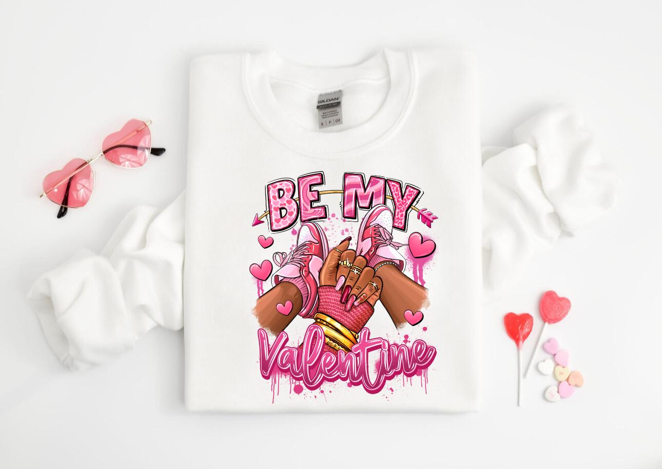 "Be my Valentine" Sneaker Chic Crew Neck Sweaters