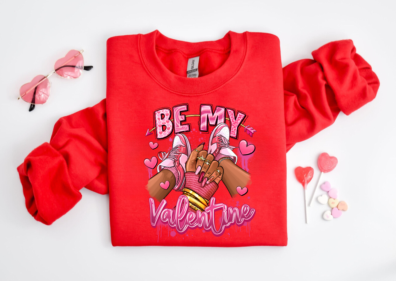 "Be my Valentine" Sneaker Chic Crew Neck Sweaters