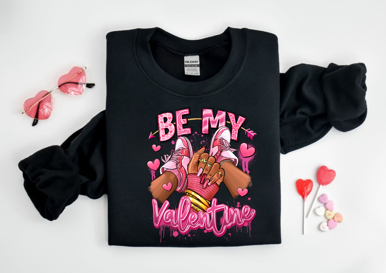"Be my Valentine" Sneaker Chic Crew Neck Sweaters