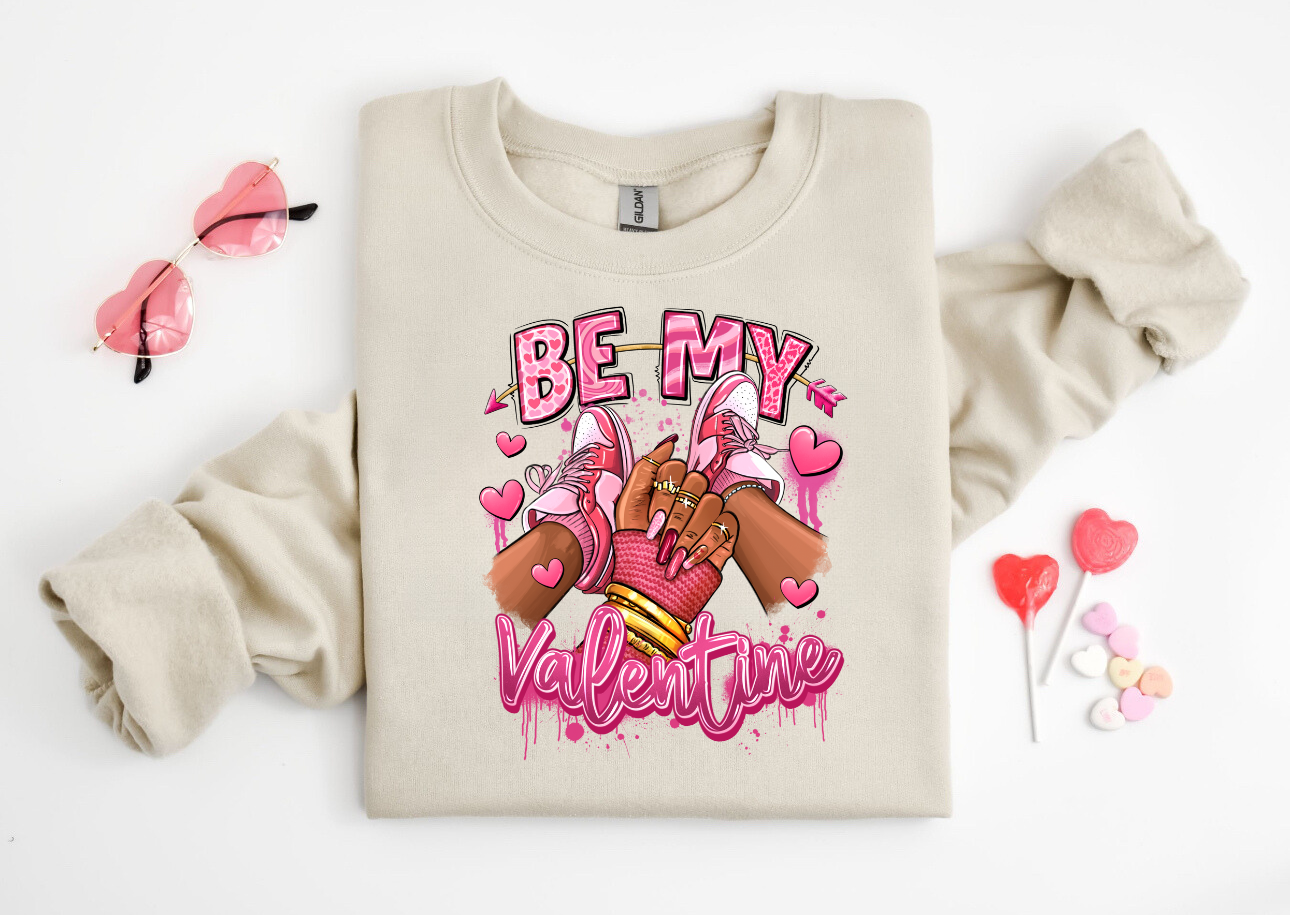 "Be my Valentine" Sneaker Chic Crew Neck Sweaters