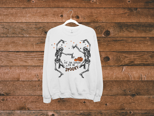 Tis' the season to be spooky Crew Neck Sweaters