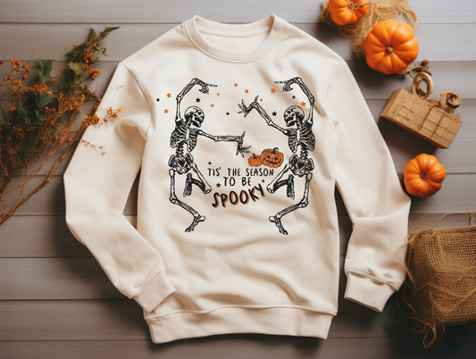 Tis' the season to be spooky Crew Neck Sweaters