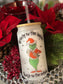Grinchy on the inside Frosted Glass can