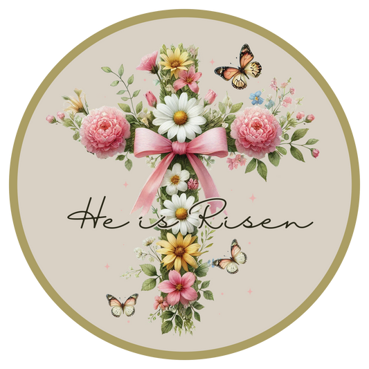 Easter "He is Risen" Door Sign