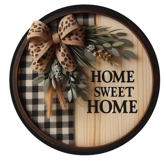 Home Sweet Home (Natural) Door Sign