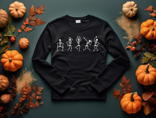 Let's Party-Skeleton Crew Neck Sweaters