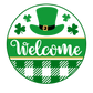 Welcome (Leprechaun Hat)- St. Patrick's Day Door Sign