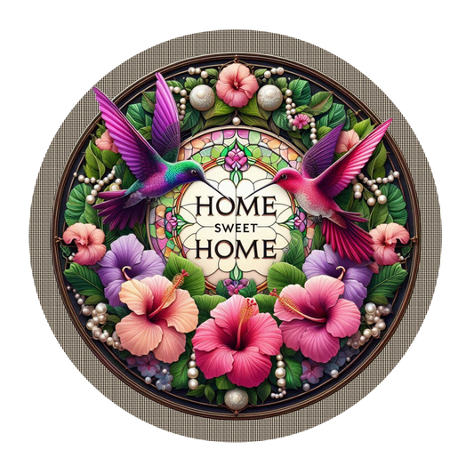 Home Sweet Home (Hummingbird) Door Sign