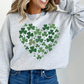 Clover Leaves Heart St. Patrick's Day Crew Neck Sweaters