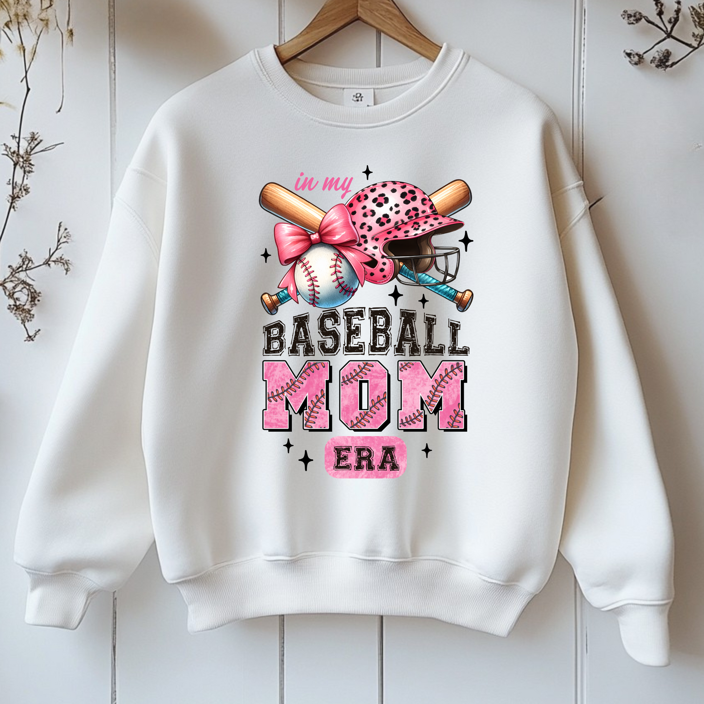 Baseball Mom Era Crew Neck Sweaters