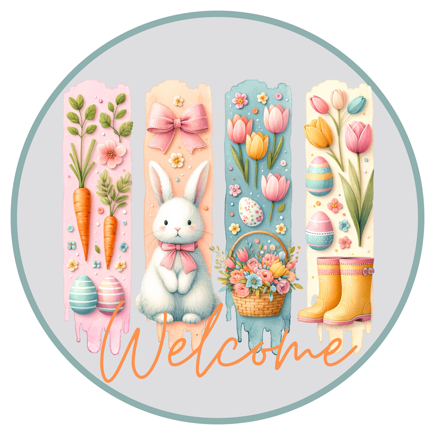 Happy Easter "Welcome"  Door Sign