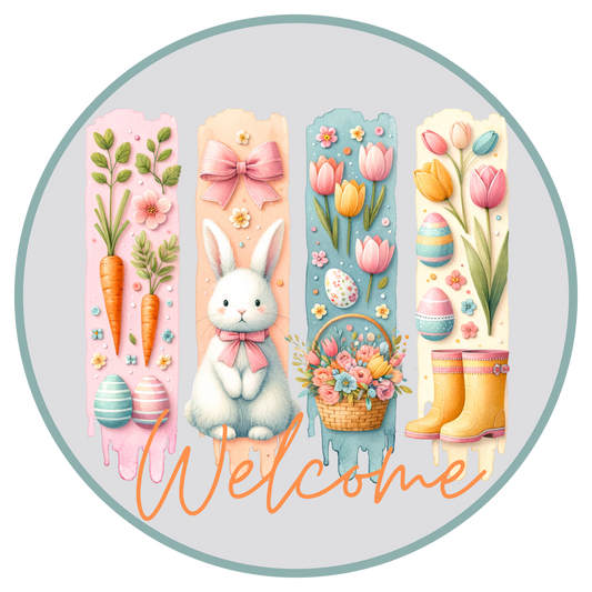 Happy Easter "Welcome" Door Sign