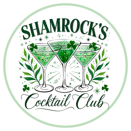 Shamrock's Cocktail Club St. Patrick's Day Door Sign