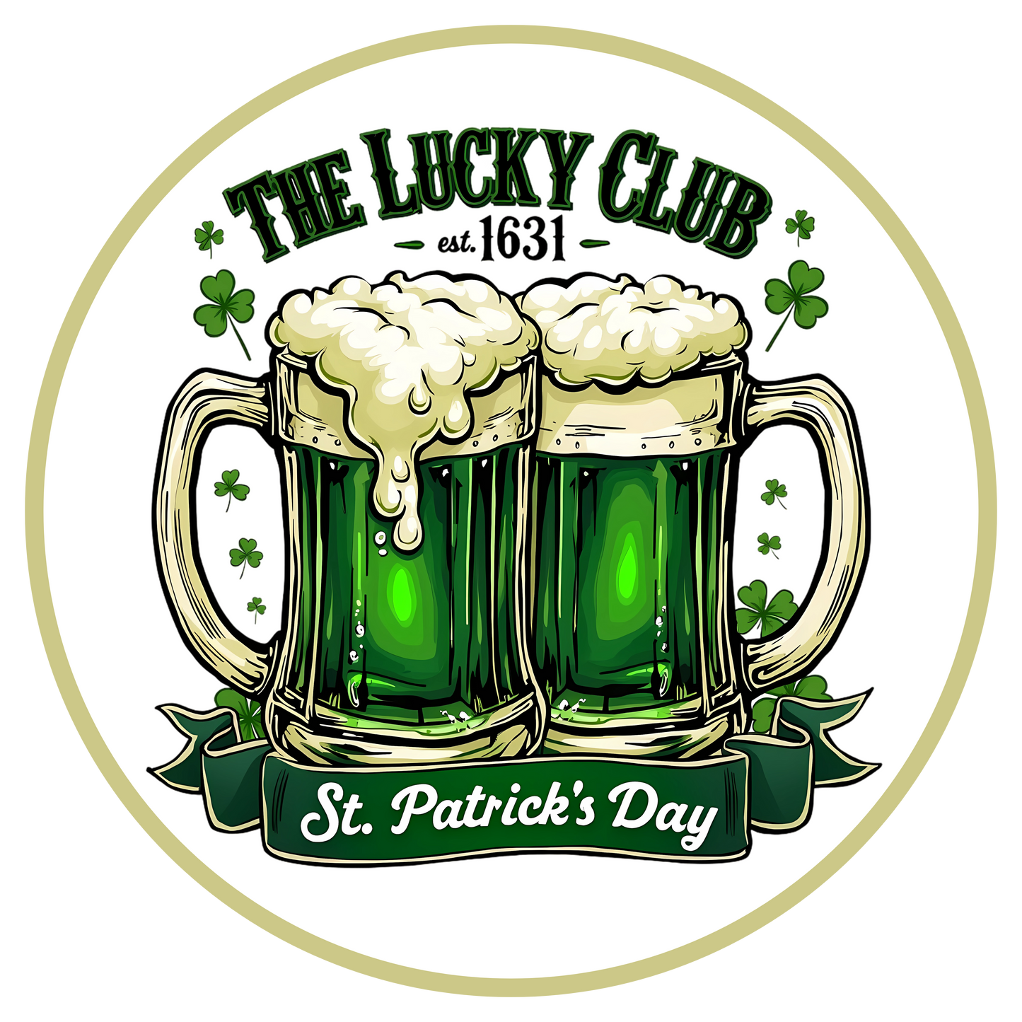 "The Lucky Club" St. Patrick's Day Door Sign