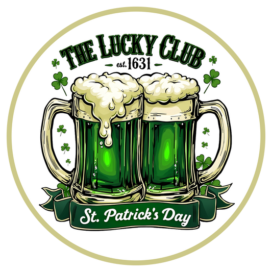 "The Lucky Club" St. Patrick's Day Door Sign