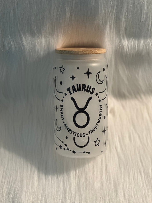Zodiac Sign Glass can
