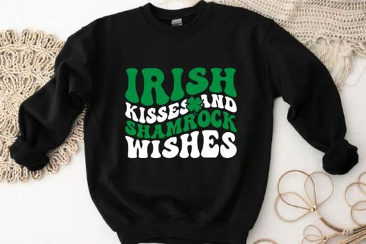 Iris Kisses-St. Patrick's Day Crew Neck Sweaters