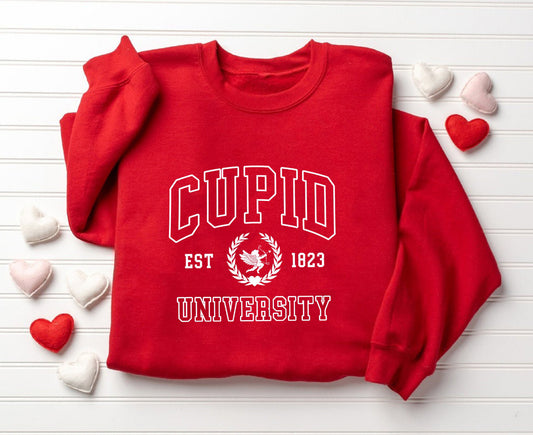 Cupid University Crew Neck Sweaters
