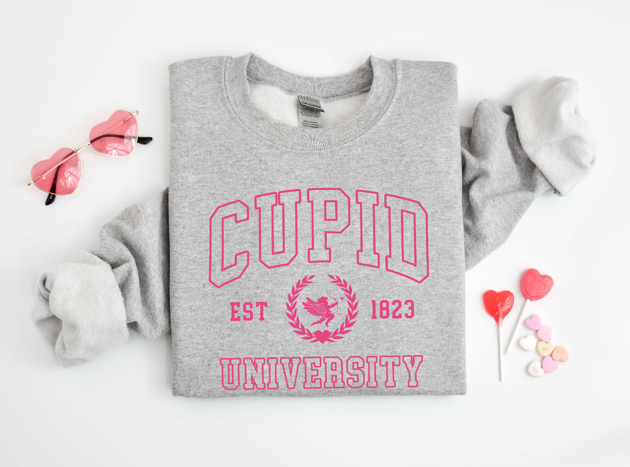 Cupid University Crew Neck Sweaters