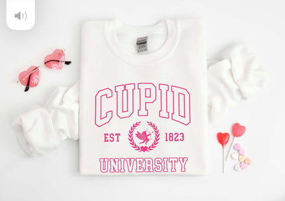 Cupid University Crew Neck Sweaters