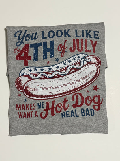 4th July Hot Dog T-Shirt
