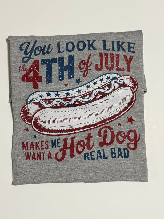 4th July Hot Dog T-Shirt