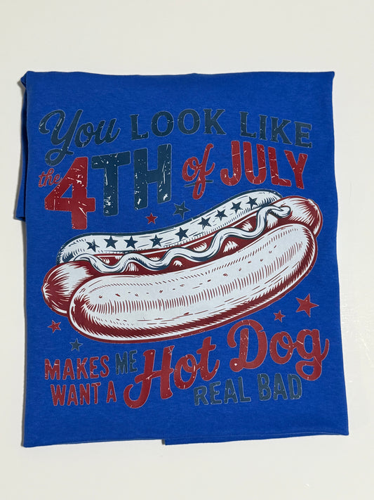 4th July Hot Dog T-Shirt